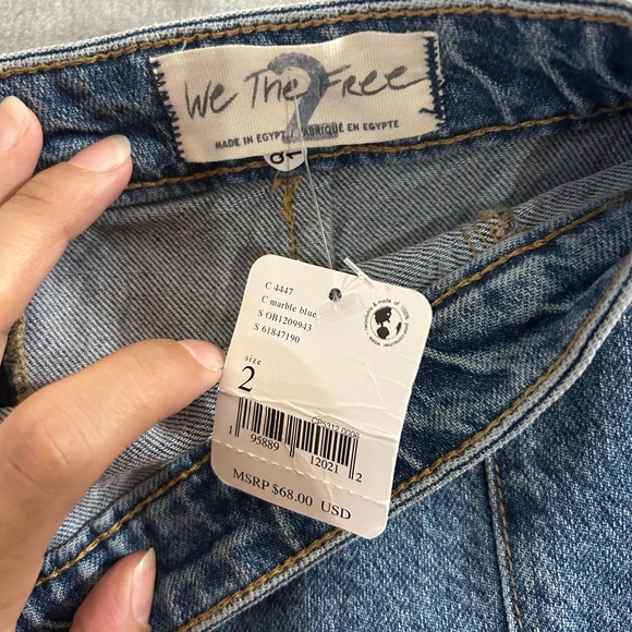 Free people midnight magic denim mini skirt NWT - Picture 4 of 11